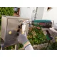 Celtniecības fēns Bosch UniversalHeat 600 ar stikla aizsargsprauslu un koferi