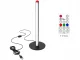 LED RGB grīdas lampa 50cm ar pulti, melna