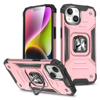 Wozinsky Ring Armor vāciņš priekš iPhone 15 Plus ar gredzenu un statīvu, zelta