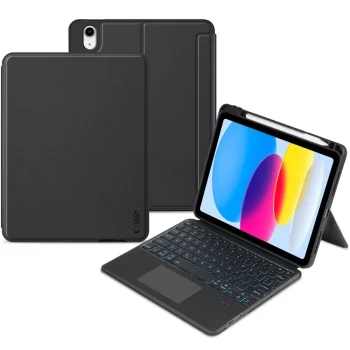 Tech-Protect SC Mag Pen atverams vāciņš ar tastatūru iPad 10.9" 10th Gen (2022) Melns