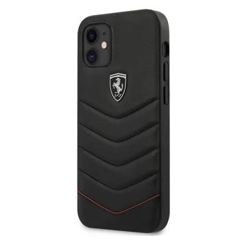 Ferrari iPhone 12 mini vāciņš Off Track Quilted, melns