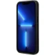 BMW vāciņš iPhone 14 Pro Max 6.7\" BMHCP14X22RBDK Leather Blue Dots, melns