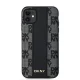 Dkny iPhone 11 / XR vāciņš Leather Checkered Mono Pattern MagSafe, melns