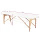 Saliekamais masāžas galds, kušete WOOD COMFORT 2 sekcijas, balts| Folding massage table 2 sections, white