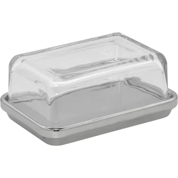 Sviesta trauks Alessi ES03, 16.5 x 11.5 x 7 cm, ar stikla vāku