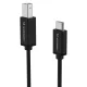 Wozinsky WKDDY2S USB-C uz USB-B kabelis 2m, melns