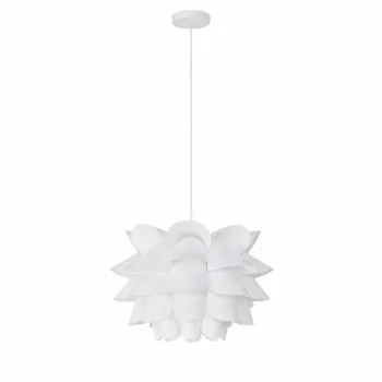 Saliekama zieda formas griestu lampa E27, balta
