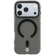 BMW MagSafe vāciņš iPhone 18 Pro / 17 Pro, Sign Frosted IML Metal Logo, pelēks