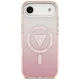 Aizsargvāciņš Guess IML Gradient Triangle Logo MagSafe priekš iPhone Air, rozā