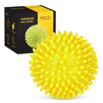 4FIZJO SPIKE+ masāžas bumba ar radzēm 10 cm, dzeltena
