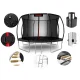 Neo-Sport NS-12C231 dārza batuts ar iekšējo tīklu 374 cm, melns