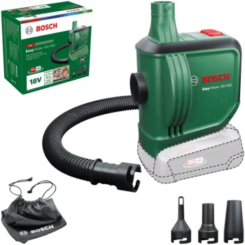 Akumulatora gaisa sūknis Bosch EasyInflate 18V-500 (1x 2.0 Ah akumulators un lādētājs)