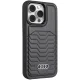 Audi iPhone 13 Pro Max vāciņš Synthetic Leather MagSafe, melns