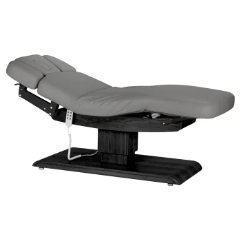 Elektriskā SPA kušete Sillon Relax, pelēka ar tumša koka pamatni