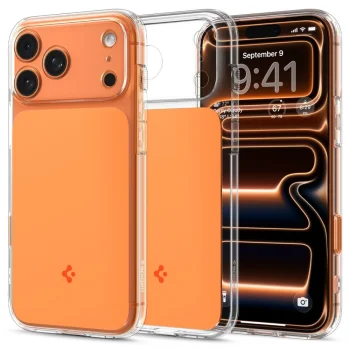 Spigen Thin Fit MagSafe vāciņš iPhone 17 Pro, caurspīdīgs oranžs