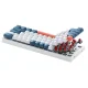 Machenike K500-B61 mehāniskā spēļu tastatūra, Red Switch, balta un zila