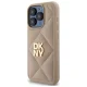DKNY Quilted Stack Logo vāciņš iPhone 15 Pro Max, bēšs