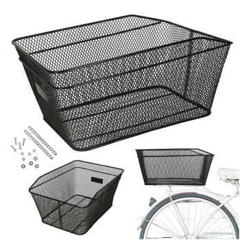 Rallex metāla velosipēda grozs bagāžniekam, melns