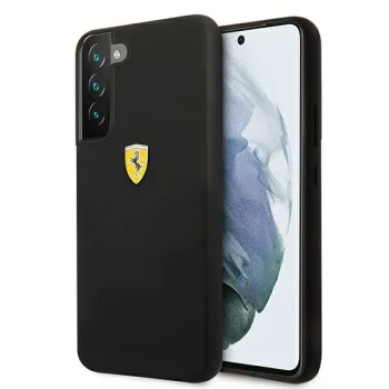 Ferrari On Track Silicone aizmugurējais vāciņš Galaxy S22+ S906, melns