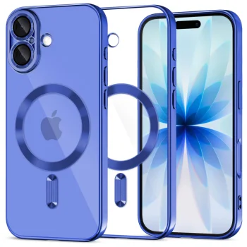 Tech-Protect MagFlex MagSafe vāciņš iPhone 17 - Clear Navy Blue