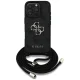 Guess 4G Big Logo Cord Strap Crossbody vāciņš iPhone 16 Pro, Melns
