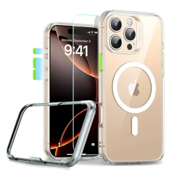 ESR Classic Pro HaloLock MagSafe vāciņš un aizsargstikls iPhone 16 Pro Max, caurspīdīgs