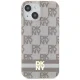 DKNY iPhone 15 / 14 / 13 vāciņš IML Checkered Mono Pattern MagSafe, bēšs