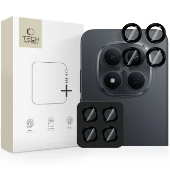 Tech-Protect Camring Fit+ kameras aizsargstikls Xiaomi Redmi Note 15 Pro, melns