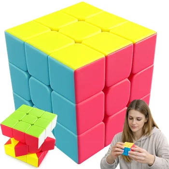 Rubika kubs 3x3 ātruma loģikas spēle un prāta mežģis, daudzkrāsains