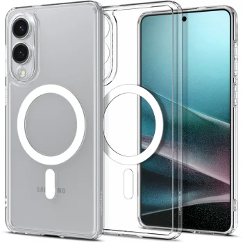 Spigen Ultra Hybrid Mag vāciņš ar MagSafe priekš Samsung Galaxy S25 Edge, caurspīdīgs