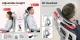 Ergonomisks biroja krēsls ar galvas balstu un jostasvietas atbalstu, melns
