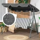 MultiGarden FC-007A GREY dārza šūpoļu jumtiņš, 200x120 cm, pelēks