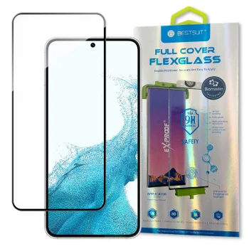 Aizsargstikls Bestsuit Samsung Galaxy S22 3D Flexi Caurspīdīgs | Tempered Glass Screen Protector