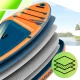 AquaPaddle Explorer Orange SUP dēlis ar sēdekli, 335x84x15 cm