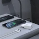 Dudao A27MaxCEU PD QC 35W lādētājs ar USB-A un USB-C portu un USB-C kabeli, balts