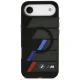 BMW M IML Metal Buttons Tricolor Lines MagSafe vāciņš iPhone Air, melns