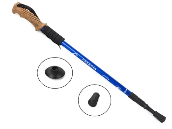Skandināvu teleskopiskās nūjošanas staigāšanas nūjas 2gab., Zils | Nordic Walking Pole Set