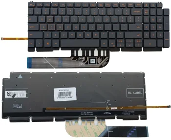 Klaviatūra Dell G15 5510 ar apgaismojumu, US, melna