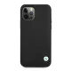 BMW iPhone 12 Pro Max vāciņš Leather Deboss, melns