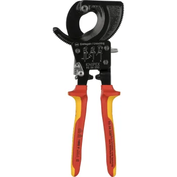 Kabeļu šķēres KNIPEX 95 36 250 ar sprūdrata mehānismu 250 mm