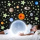 Fluorescējošas spīdošas zvaigžņu uzlīmes Planētas Kosmoss 453 gab