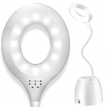 Bakalu KZ1072 LED galda lampa ar organizatoru, balta