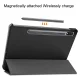 Samsung Galaxy Tab S9 (SM-X710, SM-X716B) Trifold Stand PU Leather Cover Case, Black | Planšetes Vāciņš Maciņš...