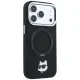 Karl Lagerfeld Ring Stand 360 Choupette Head Pin MagSafe vāciņš iPhone 18 Pro / 17 Pro, melns