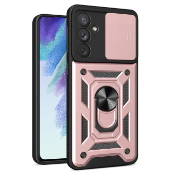 Hurtel Hybrid Armor Camshield vāciņš Samsung Galaxy A34 5G, rozā