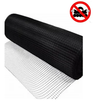 Pretkurmju tīkls 1.5x20 m (25 g/m2, 10x13 mm), melns