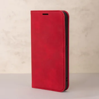 Samsung Galaxy A25 5G (A256E) Smart Suede Book Case Cover, Red | Telefona Vāciņš Maciņš Apvalks Grāmatiņa