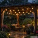 Saules bateriju dārza virtene 20 LED, silti balta
