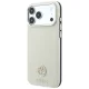 Guess Grained Round Strass Logo MagSafe vāciņš priekš iPhone 18 Pro Max / 17 Pro Max, bēšs