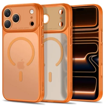 Tech-Protect MagPrime MagSafe CC vāciņš priekš iPhone 18 Pro Max / 17 Pro Max, Matte Orange